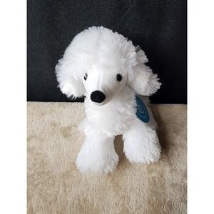 The Manhattan Toy Company Woollies  Poodle Puppy Dog  White Fluffy Animal 7"